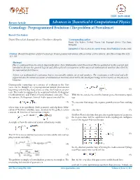 Advances in Theoretical & Computational Physics