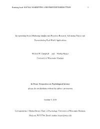 Incorporating Social Marketing Insights Into Prejudice Research: Advancing Theory And