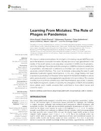 Learning from Mistakes: the Role of Phages in Pandemics