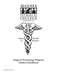 Surgical Technology Program Student Handbook