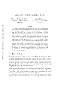 Automatic Repair of Infinite Loops