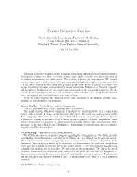 Convex Geometric Analysis