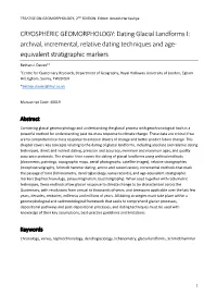 Dating Glacial Landforms I: Archival, Incremental, Relative Dating Techniques and Age- Equivalent Stratigraphic Markers