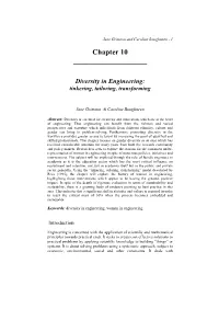 Diversity in Engineering: Tinkering, Tailoring, Transforming