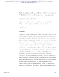 High-Throughput Simulations Indicate Feasibility of Navigation by Familiarity with a Local Sensor Such As Scorpion Pectines