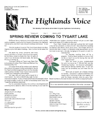 Spring Review Coming to Tygart Lake