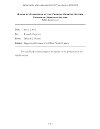 Supporting Documents for DSGE Models Update