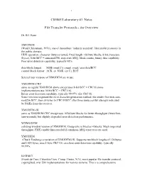 CS5865 Laboratory #1 Notes File Transfer Protocols