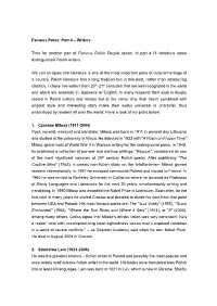 Famous Poles: Part 4 – Writers Time for Another Part of Famous Polish