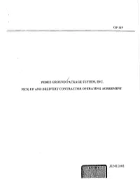 Fedex Ground Contractor Operating Agreement