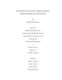 Structural Biology of the C-Terminal Domain Of