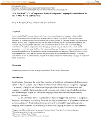 A Comparative Study of Indigenous Language Revitalization in the Isle of Man, Jersey and Guernsey