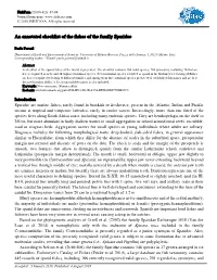 An Annotated Checklist of the Fishes of the Family Sparidae