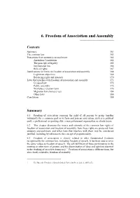 6. Freedom of Association and Assembly