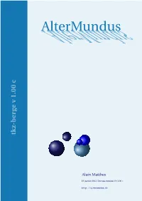 Altermundusaltermundus C 1.00 V.V Documentation 2021 Janvier 19 Li Matthes Alain Tkz-Berge