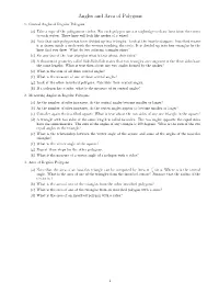 Angles and Area of Polygons