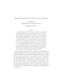 Better Semantics for the Pure Logic of Ground