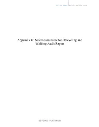 Safe Routes to School Bicycling and Walking Audit Report