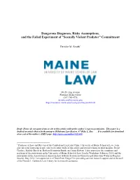 “Sexually Violent Predator” Commitment