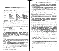 The Origin of the Italic Imperfect Subjunctive