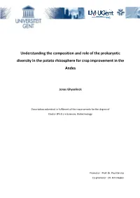 Understanding the Composition and Role of the Prokaryotic Diversity in the Potato Rhizosphere for Crop Improvement in the Andes
