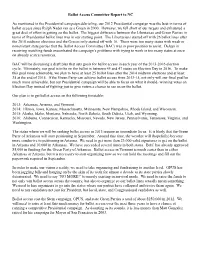 Ballot Access Committee Report to NC