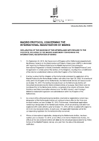 Madrid Protocol Concerning the International Registration of Marks
