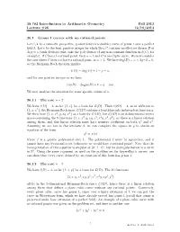 18.782 Arithmetic Geometry Lecture Note 26