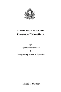 Commentaries on the Practice of Vajrakilaya