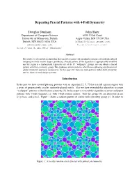 Repeating Fractal Patterns with 4-Fold Symmetry Douglas Dunham