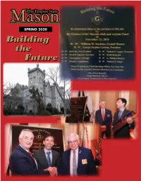 SPRING 2020 Buildingbuilding Thethe Futurefuture from the Grand East MW WILLIAM M