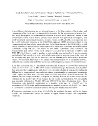 Steady State Deformation and Ultrasonics: a Study on the Elasticity of Polycrystalline Olivine
