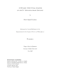 A Dynamic Structural Analysis of the PC Microprocessor Industry