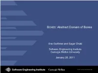 Abstract Domain of Boxes