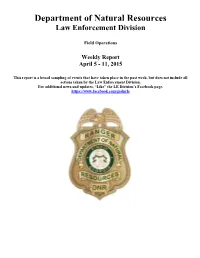 April 11Th, RFC Zack Hardy Responded to Allatoona Lake Where He Received a Complaint of a Vessel Taking on Water