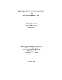 Bear Swamp Project Docket No