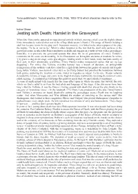 Jesting with Death: Hamlet in the Graveyard