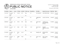 Public Notice &gt;&gt; Licensing and Management System Admin &gt;&gt;
