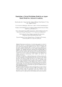 Simulating a Virtual Machining Model in an Agent- Based Model for Advanced Analytics