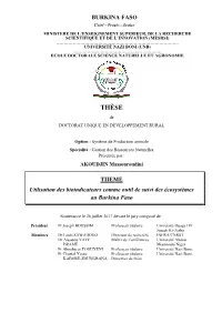 BURKINA FASO Unité – Progès - Justice