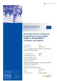 Enhanced Programmes to Encourage SUMP in Countries and Regions