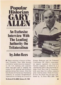 John Rees Interviews Gary Allen
