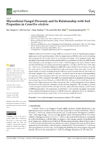 Mycorrhizal Fungal Diversity and Its Relationship with Soil Properties in Camellia Oleifera