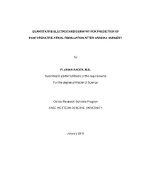 Quantitative Electrocardiography for Prediction Of