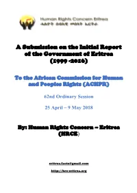 Response to Eritrea: Initial REPORT