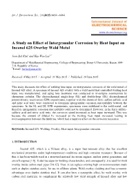 A Study on Effect of Intergranular Corrosion by Heat Input on Inconel 625 Overlay Weld Metal