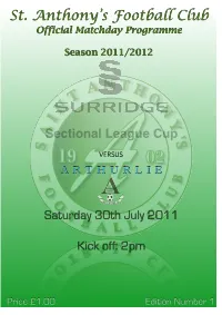 Arthurlie Programme