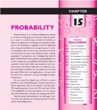 Chapter 15 Probability