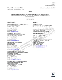 PRIVILEGED COMMUNICATION Activation Date October 12, 2015 for INVESTIGATIONAL USE ONLY