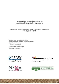 Proceedings of the Symposium on Assessment and Learner Outcomes